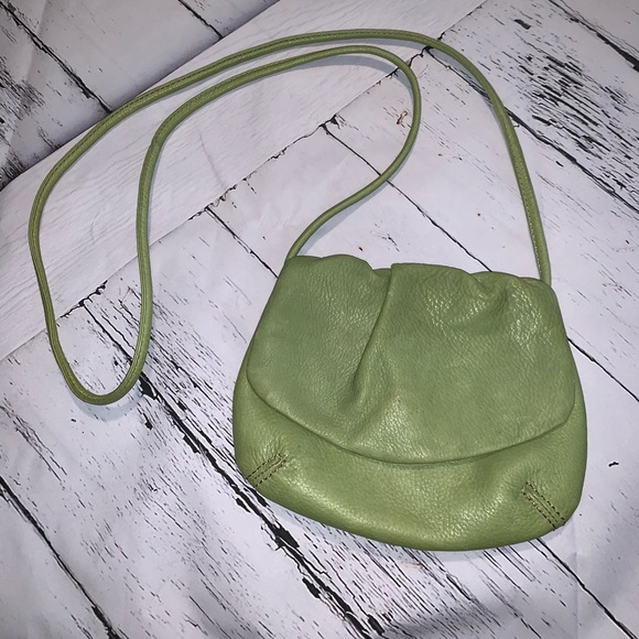 Fossil Handbags - Fossil green leather small crossbody handbag